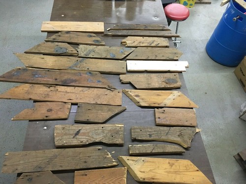 Tongue groove pine weathered - &,